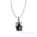 Collier d&#39;animaux naturels guérisseurs 2017 avec onyx noir